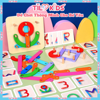  Bộ que ghép gỗ tạo hình TILO KIDS đồ chơi Montessori rèn luyện phát triển khả năng sáng tạo và tư duy logic 