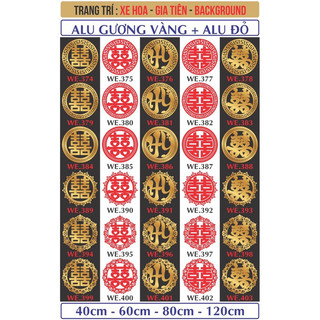 Chữ hỷ alu 60cm trang trí gia tiên