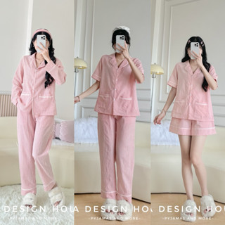 Pyjama caro hồng cam chất cotton thoáng mát hàng may kĩ cho nữ dáng rộng_Đồ bận nhà nữ có size  DEADESIGNHOUSE