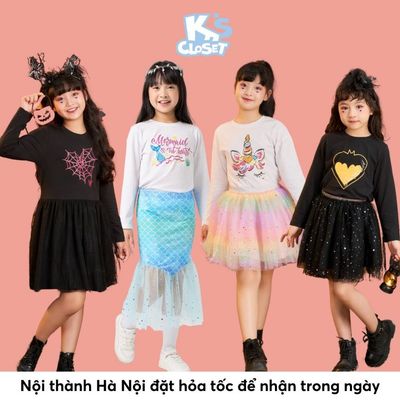 Bộ Sưu Tập Halloween K'S CLOSET Cho Bé Gái Từ 10-40kg (2-10 Tuổi) KT112THF/KT030THF/KT054FOF/KT340FOF/KT338FOF/KT048FIF
