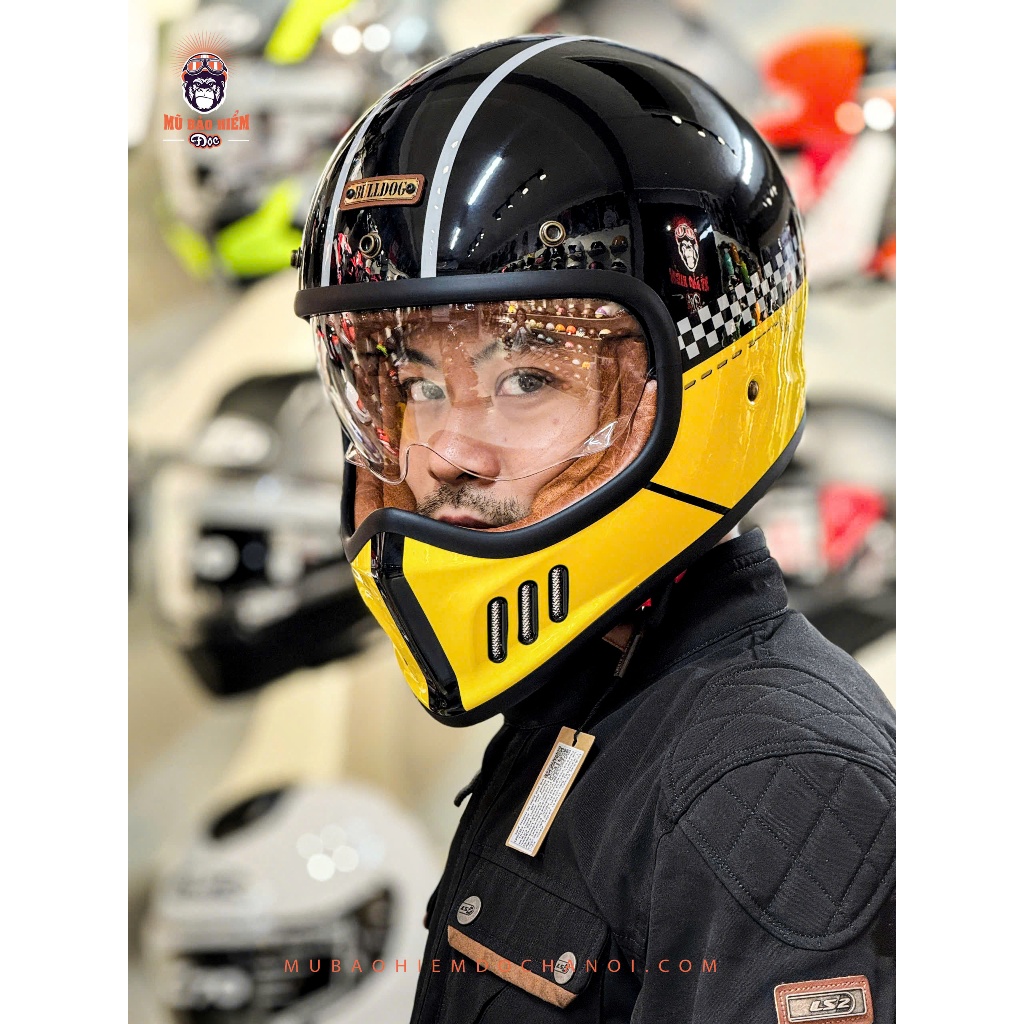 MŨ BẢO HIỂM FULLFACE CLASSIC – BULLDOG DOGO
