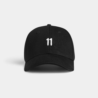 ELEVEN- Nón lưỡi trai 11 logo màu đen - White Logo
