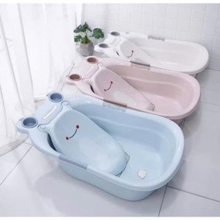 Thau chậu tắm cao cấp hình Ếch Hokori cho bé có van thoát nước, kích thước D 85 x R 48.5 x C 25cm