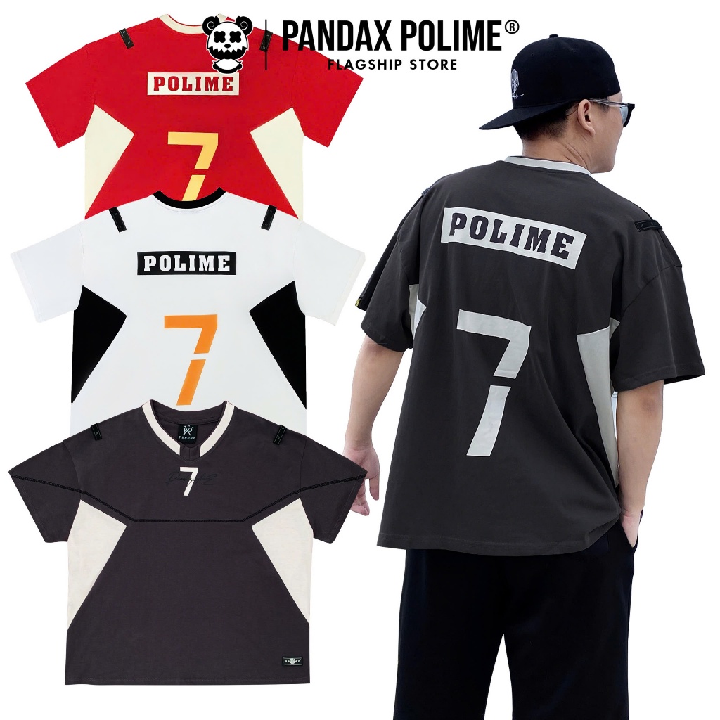 Áo thun boxy block core bóng đá retro thể thao phối màu jersey tay lỡ oversize form rộng unisex cặp 