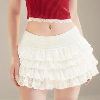 Chân váy ren hoa tầng xòe cạp trễ Rêve Skirt AIAI OFFICIAL có quần bảo hộ