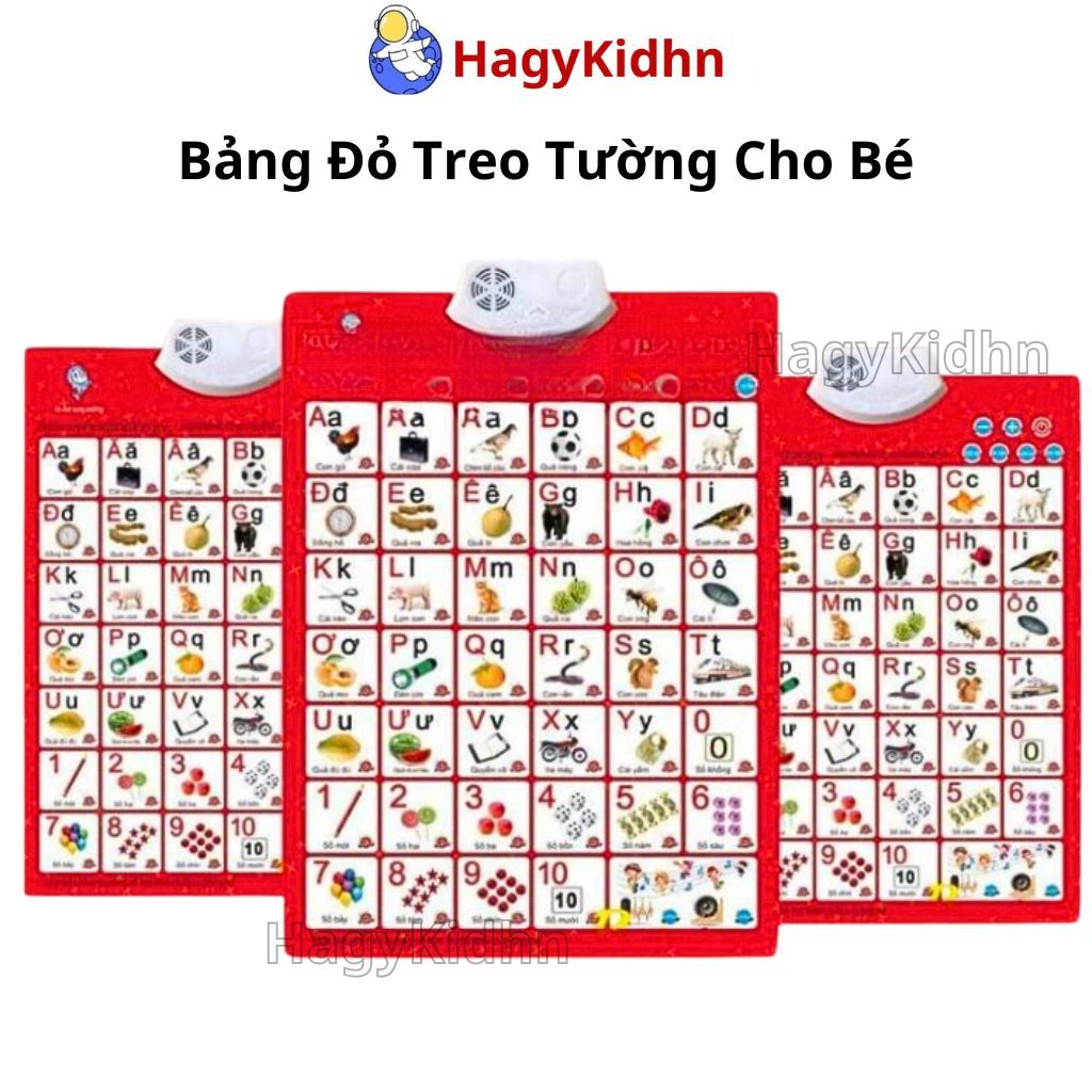 Bảng Chữ Cái Thông Minh Tiếng Việt Điện Tử Treo Tường Giúp Bé Phát Triển Từ 0 Đến 6 tuổi