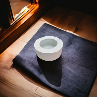 Gạt Tàn Tròn 3.8 cm Sứ Trắng Cao Cấp OHIO.