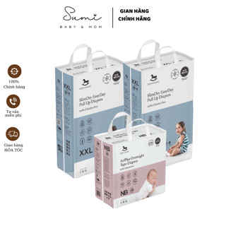 Bỉm  Applecrumby ngày, đêm cho bé, tã bỉm siêu mỏng chống tràn, thấm hút tốt