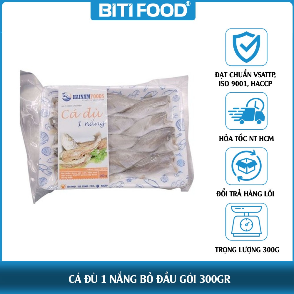 Cá Đù 1 Nắng Bỏ Đầu Khay 300gr
