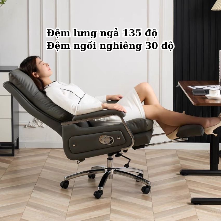 Ghế giám đốc Ghế massage Ghế văn phòng 7 chế độ Ghế xoay văn phòng bọc da PU êm ái An Home Pehouse | BigBuy360 - bigbuy360.vn