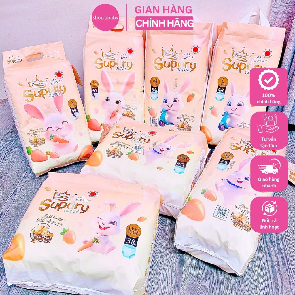 Bỉm Supdry Ultra chứa tinh chất hoa cúc kháng khuẩn, thấm hút vượt trội 8-12 giờ