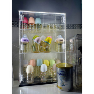 Tủ đựng bình sữa để bàn - Tủ trưng bày Nước hoa - Mỹ Phẩm 3 tầng KT 60 x 40 x 15cm