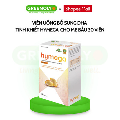 Viên uống DHA EU tinh khiết Aplicaps Hymega bổ sung DHA hàm lượng cao, EPA, vitamin E hộp 30 viên