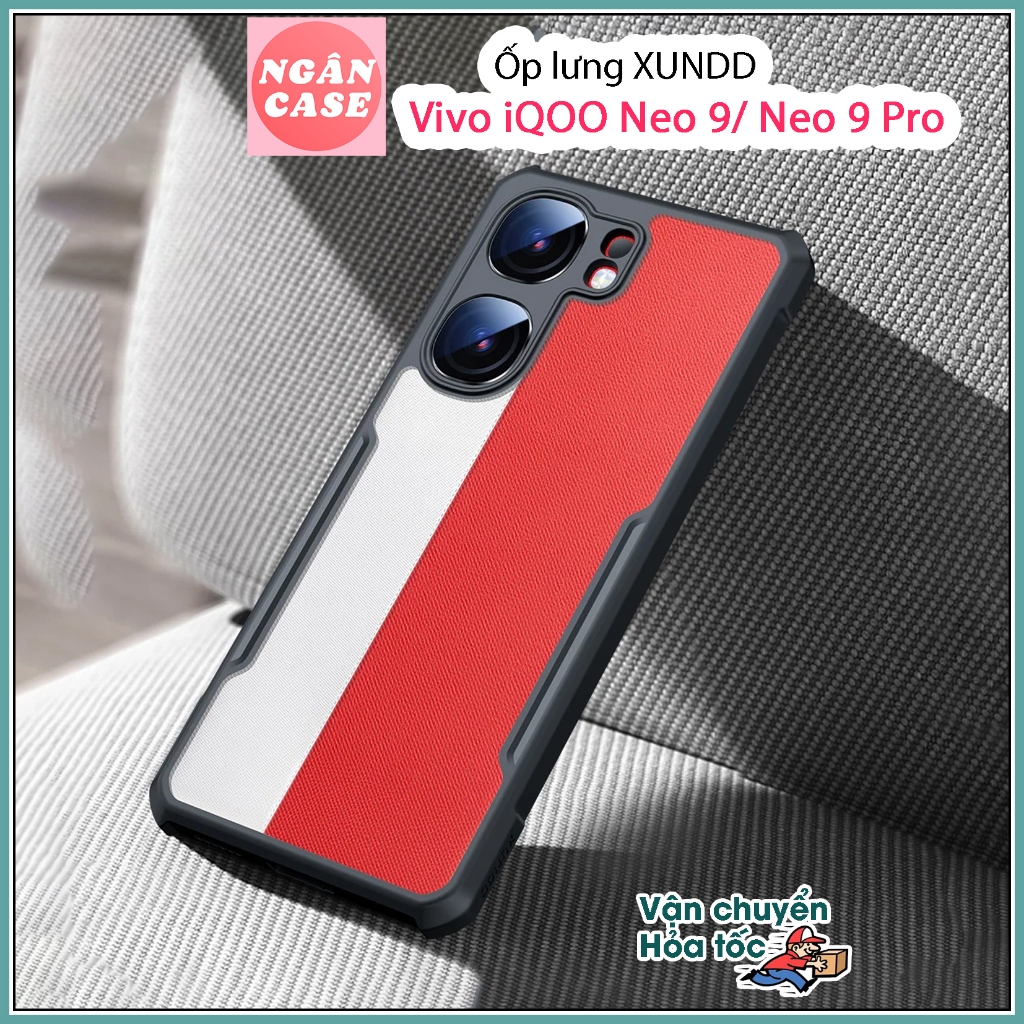 Ốp lưng XUNDD cho Vivo iQOO Neo 9/ Neo 9 Pro/ Neo 9S Pro/ Neo 9S Pro Plus - Chống sốc, Viền Đen