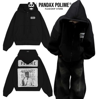 Áo khoác nỉ hai lớp Hoodie boxy zip vải 2 da khoá kéo chống nắng form rộng ngắn nam nữ unisex local brand pandax polime