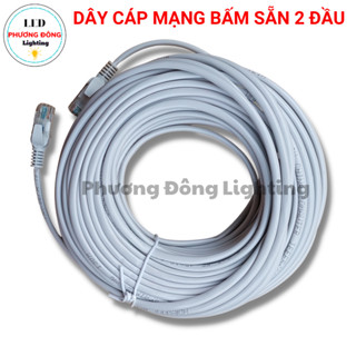 Dây Cáp Mạng Dây Cáp Internet Bấm Sẵn 2 Đầu - CAT 5E Loại Tốt Dây Màu Trắng