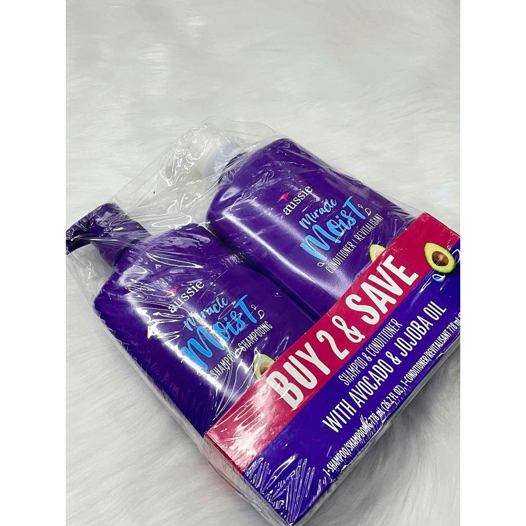 Dầu gội dầu xả Aussie Miracle Moist dành cho tóc khô