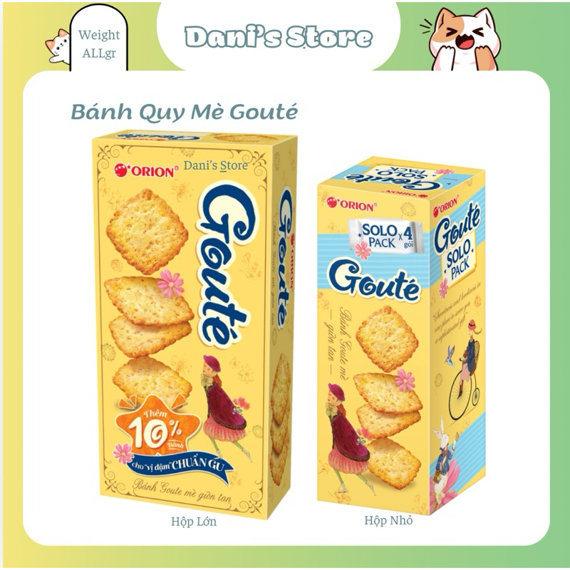 Bánh Goute Mè Giòn Tan Orion Hộp 158,4gr