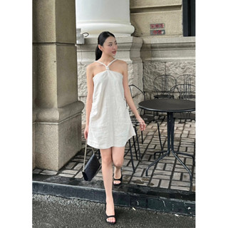 Inka dress - Đầm Kiểu Cổ Yếm Vặn Thừng Linen Tưng Cao Cấp ( ảnh chính chủ )