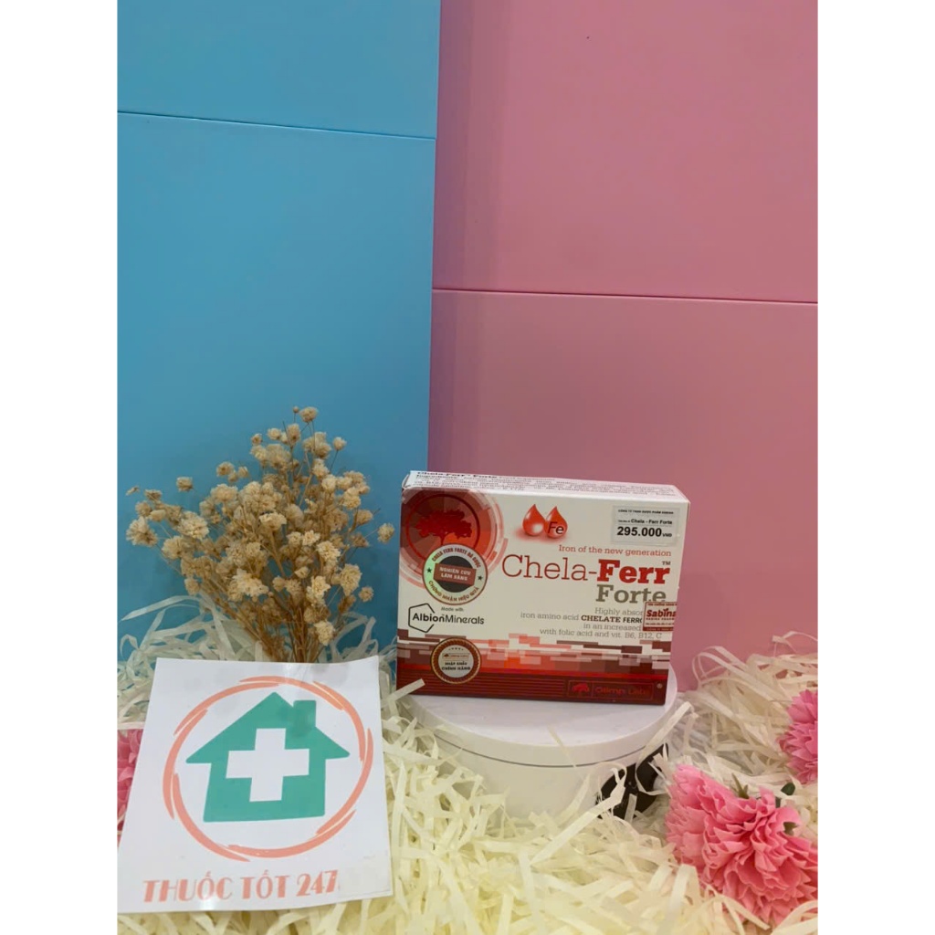 Sắt Chela - Ferr® Forte – Viên sắt cho bà bầu và sau sinh dễ hấp thu.Date xa-Olimp Labs-28mg sắt