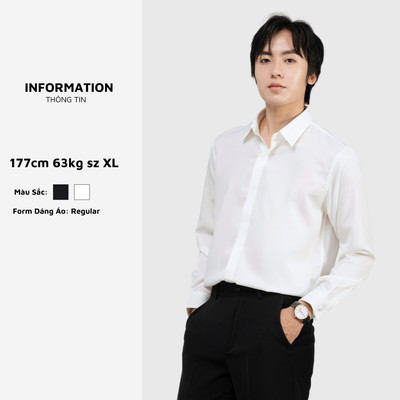 Áo sơ mi nam trơn mềm mịn dày dặn đứng form slimfit thương hiệu ARMCEO  - S10
