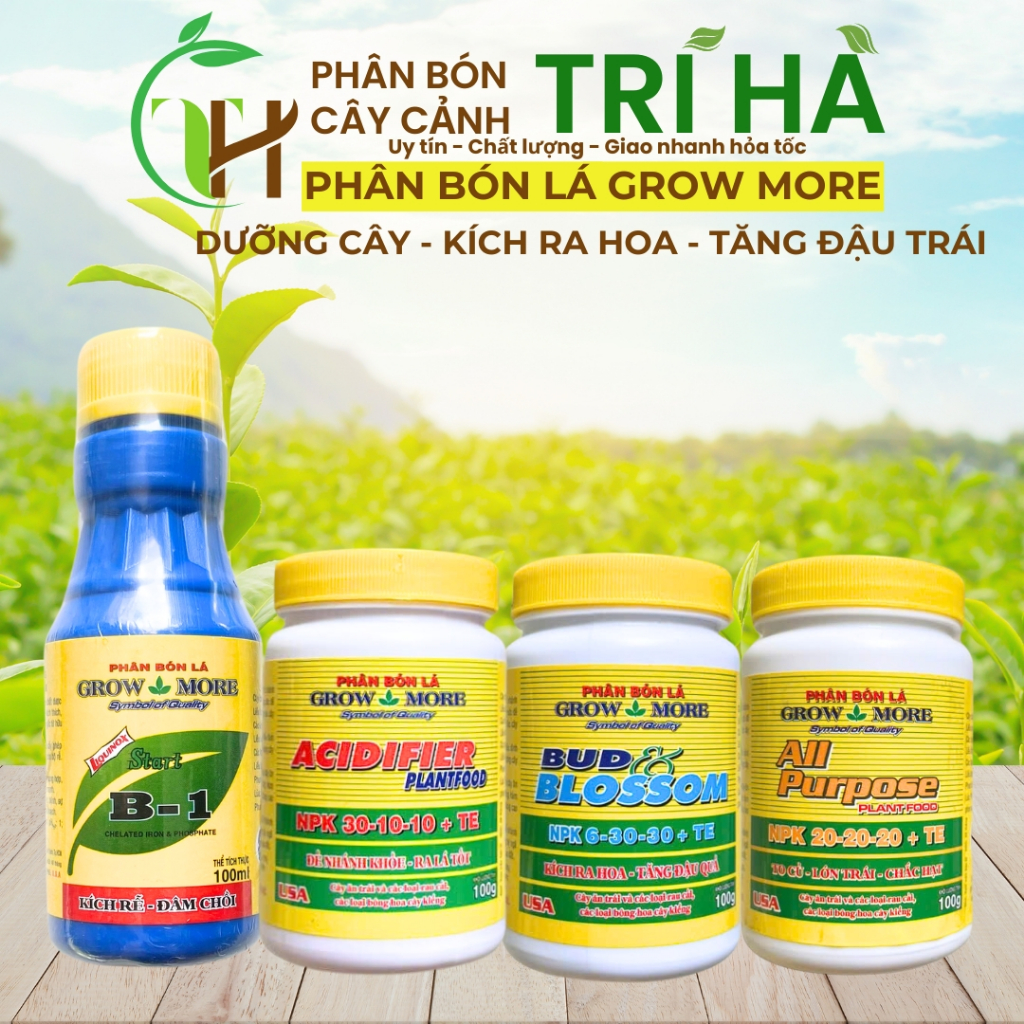 PHÂN BÓN GROWMORE 30-10-10, 6-30-30, 20-20-20, B1