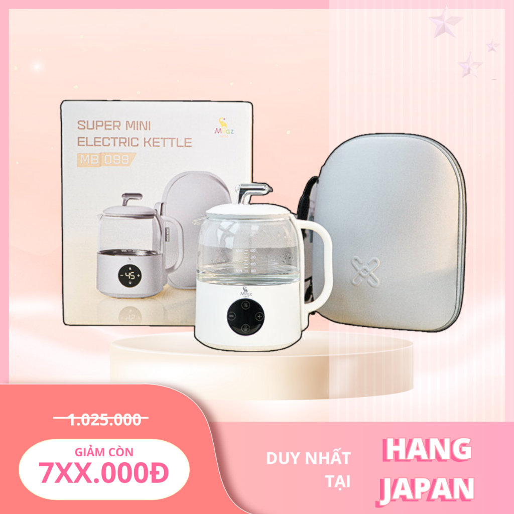 Bình Đun Nước Giữ Nhiệt Moaz MB099 Kèm Túi Đựng Chính Hãng Bảo Hành 12 Tháng