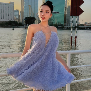 Đâm suông dây lông pha lê