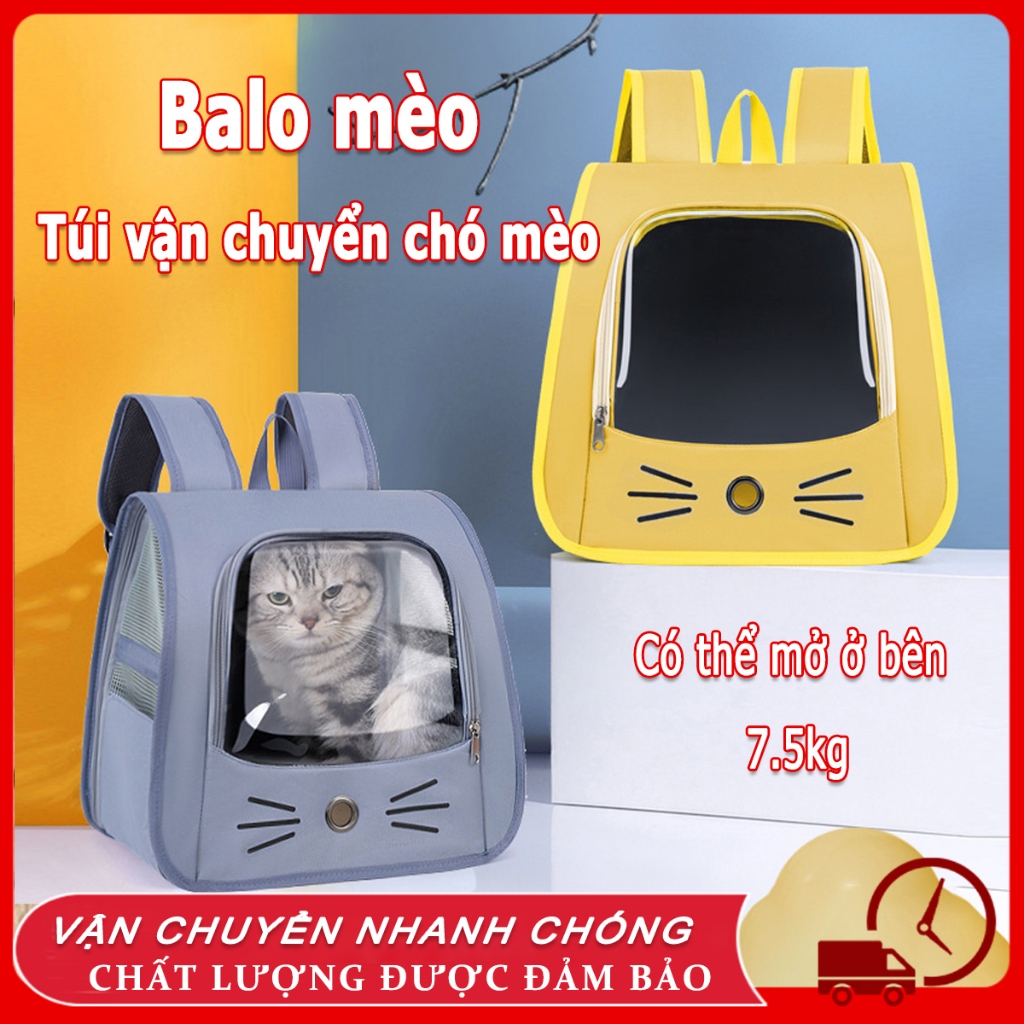 😻Balo mèo Balo cho chó mèo vải thoáng khí Luna Túi vận chuyển chó mèo Pet Bag Balo Phi Hành Gia balo