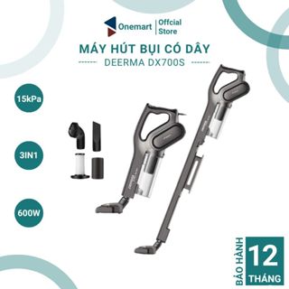 Máy hút bụi Deerma DX700S lực hút mạnh 15kPa hút sạch bụi mịn, Máy hút bụi gia đình cầm tay có dây 2in1