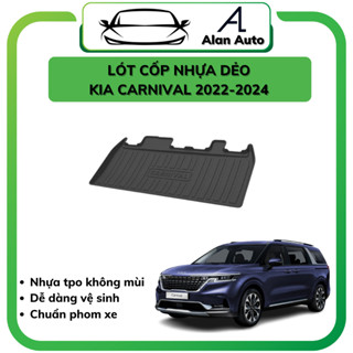 Lót cốp nhựa xe Kia Carnival 2022-2025, Khay lót côp nhựa chống nước, nhựa dẻo tpo bền bỉ