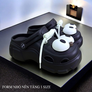  Dép sục CROSS độn đế tăng chiều cao 7cm tặng kèm Sticker Mắt To dễ thương hot 2024 D7767 
