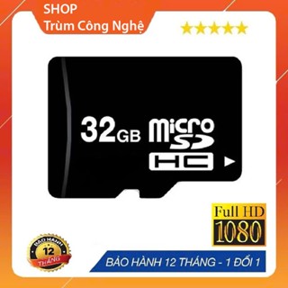 Thẻ nhớ 32GB 16GB 8GB MicroSD tốc độ cao (Đen) - Bảo hành 12 tháng