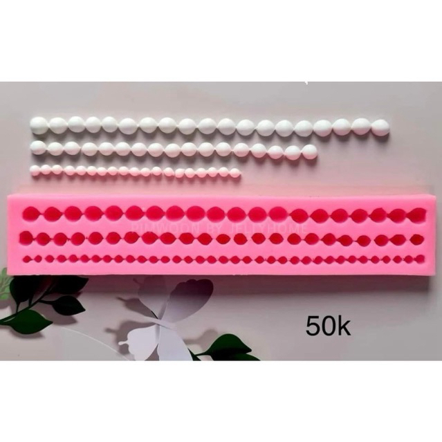 Khuôn Silicon viền bánh 3 vòng liên tiếp làm đây ngọc trai chuỗi dây ngọc