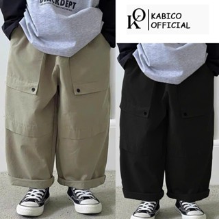 Quần kaki/jean dài ống rộng, quần jean túi hộp phong cách vintage cho bé trai và bé gái_D26