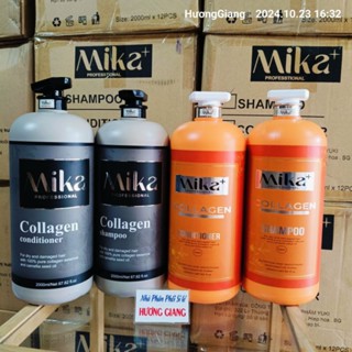  Cặp dầu gội xả 2000ml mika collagen  Mika CÓ HÀNG GIẢA GIÁ RẺ KHÁCH CHÚ Ý KẺO MUA NHẦM phục hồi hư tổn,giảm Rụng Tóc 