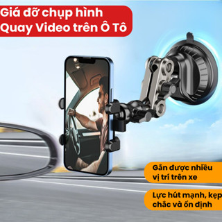 Giá Đỡ Điện Thoại Ô Tô Hít Kính Cao Cấp, Giá Đỡ Ô Tô Chụp Hình, Quay Video Kẹp Điện Thoại Livestream