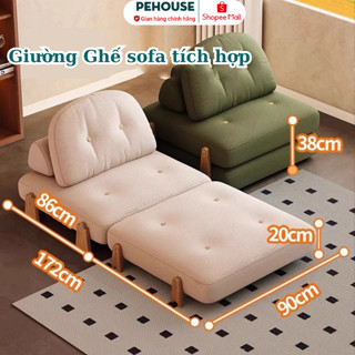 Ghế sofa Giường gấp gọn Ghế giường gấp gọn Ghế sofa đơn decor tặng kèm 2 gối Pehouse Mall