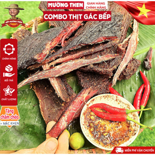 (COMBO 1KG) Thịt Trâu Gác Bếp + Thịt Heo Gác Bếp Ngon Chuẩn Mường Then ❤️ TẶNG CHẨM CHÉO ❤️