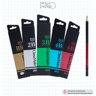 Combo 3 Hộp Chì Classmate Fine Art Nét Bút Mịn Phác Thảo, Tập Viết Chữ HB/2B/3B/4B/5B/6B Cao Cấp
