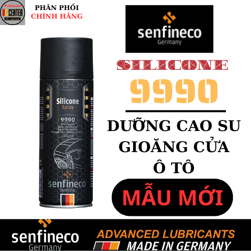 Chai xịt dưỡng ron cao su cửa ô tô Senfineco 9990 Silicon Spray 450ml