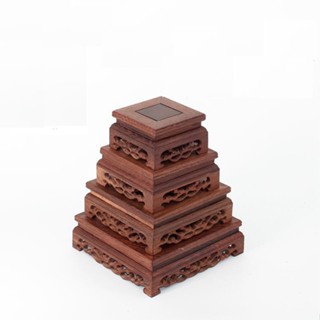 Đế gỗ hình vuông bản cao cấp- Đôn gỗ cánh gà trang trí decor đặt tượng phật, chậu cây bonsai, bình hoa đồ trang trí