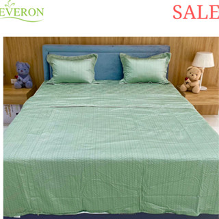 Bộ ga chun chần Everon chính hãng màu xanh giảm giá EPM 19070 1m6*2m 1m8*2m (Ga chần + gối + chăn bốn mùa)