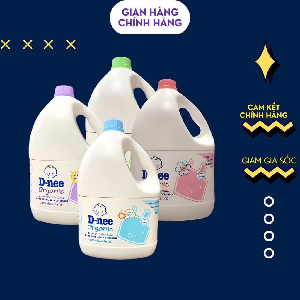 Nước giặt quần áo em bé Dnee 3000ml- Nước Giặt Xả Cho Trẻ Em an toàn 1400ml ..