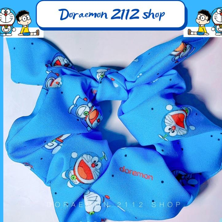 Cột tóc tai thỏ Doraemon nhiều màu