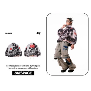 Áo khoác jacket local brand By UniSpace form rộng unisex nam nữ Freedom