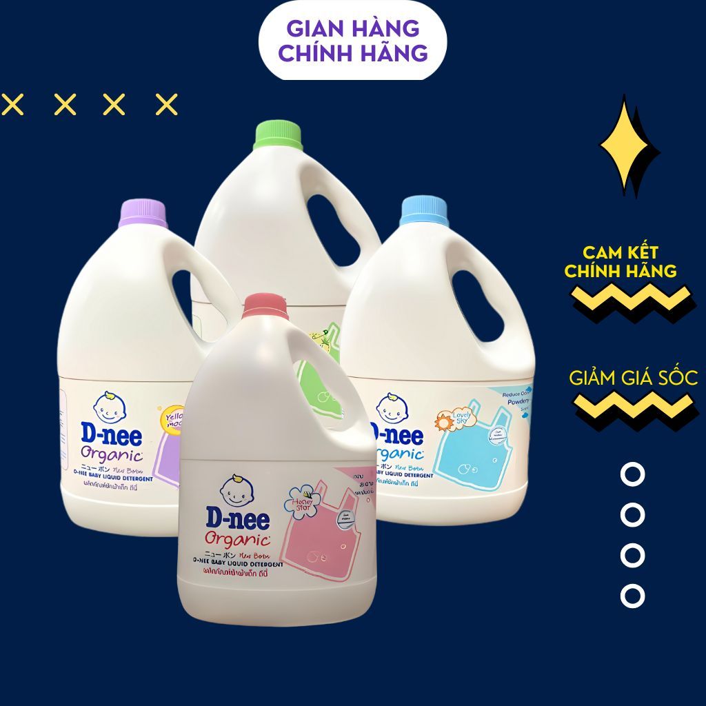 (TRỢ GIÁ) Nước Giặt Dnee 3000Ml Thơm Dịu An Toàn Cho Bé - Nước Giặt Thái Hàng Chính Hãng ..@