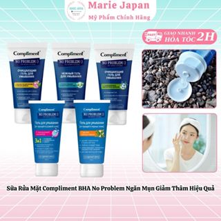 Sữa Rửa Mặt Compliment BHA No Problem Ngừa Mụn Giảm Thâm Hiệu Quả Nga - Tuýp 200ml