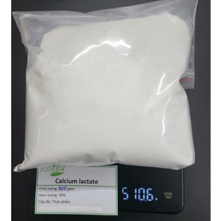 1kg bột Calcium Lactate (Canxi lactate) thực phẩm cho người