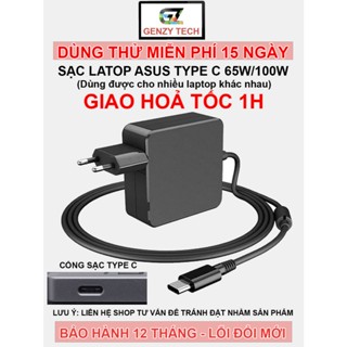 Sạc laptop Asus Type C 20V 3.25A 65WH 5A 100W Sạc Asus ZenBook type c, Asus Rog Flow Z13, ROG Zephyrus G14 - BH 12 THÁNG